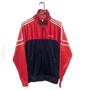 Vintage 80' Adidas Tree foil track jacket size Large Fair Condition.